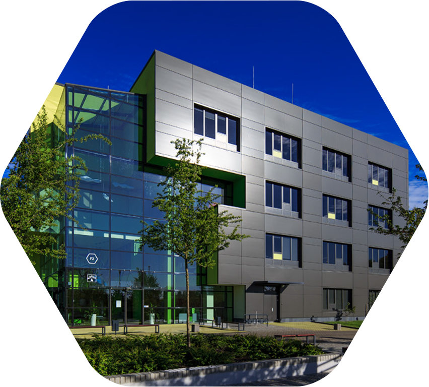 Zdjęcie przedstawiające budynek Technoparku Pomerania. Zdjęcie przedstawiające budynek Technoparku Pomerania.